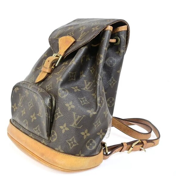 LOUIS VUITTON Montsouris MM Backpack Bag Monogram Leather Brown main image 11